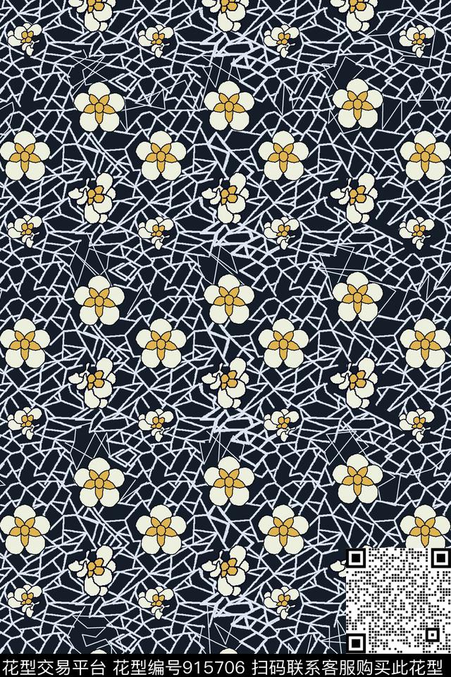 肌理传统纹样梅花传统印花华亿平台下载（图片编号: 915706） - 瓦栏（Walan）
