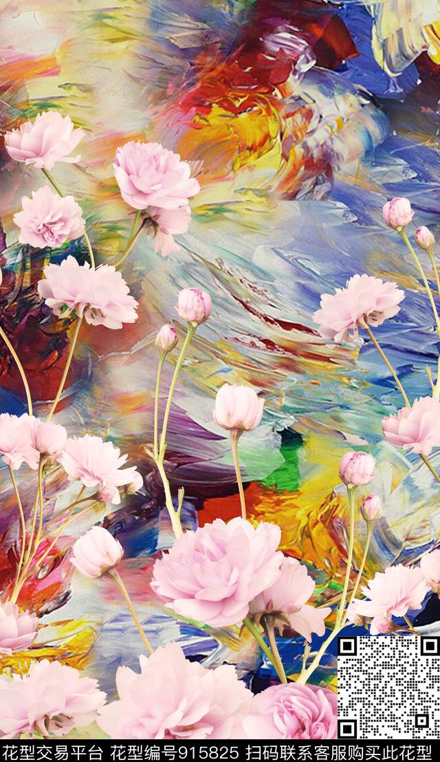 中老年家居服连衣裙数码印花华亿平台下载（图片编号: 915825） - 瓦栏（Walan）