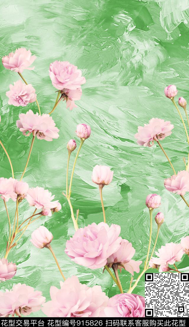 中老年家居服连衣裙数码印花华亿平台下载（图片编号: 915826） - 瓦栏（Walan）