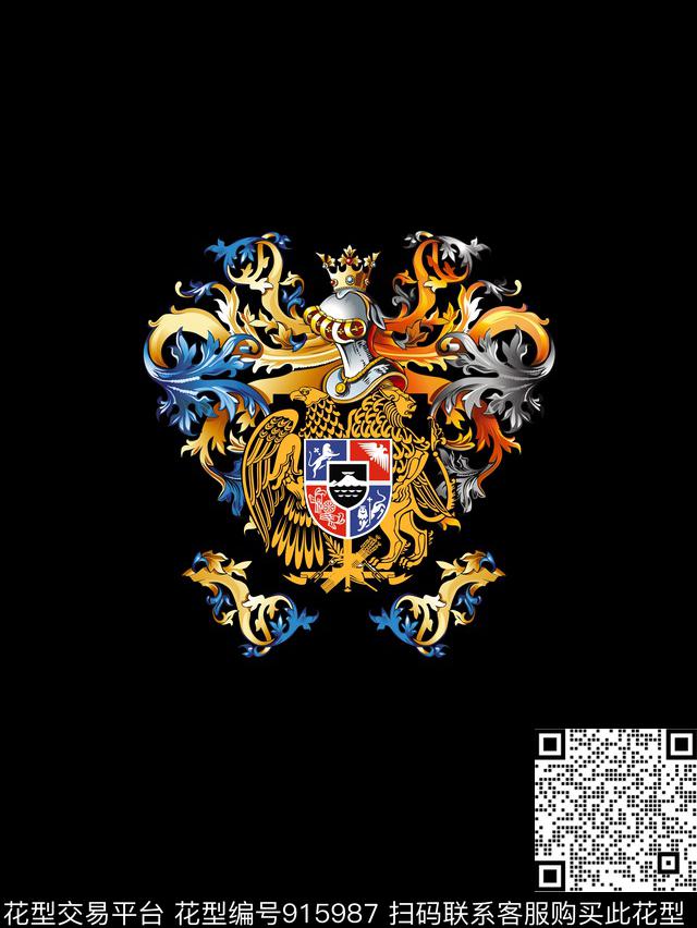 男装胸前独幅花卉传统印花华亿平台下载（图片编号: 915987） - 瓦栏（Walan）