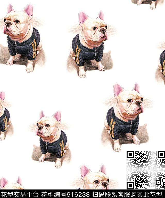 狗动物纹抽象狗数码印花华亿平台下载（图片编号: 916238） - 瓦栏（Walan）