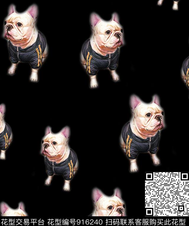 狗动物纹抽象狗数码印花华亿平台下载（图片编号: 916240） - 瓦栏（Walan）