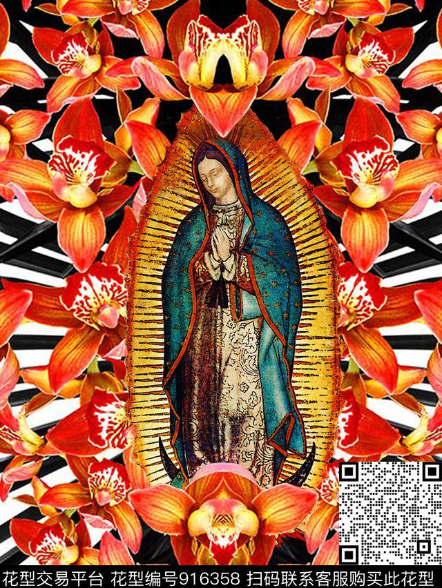 定位花素雅大牌风数码印花华亿平台下载（图片编号: 916358） - 瓦栏（Walan）