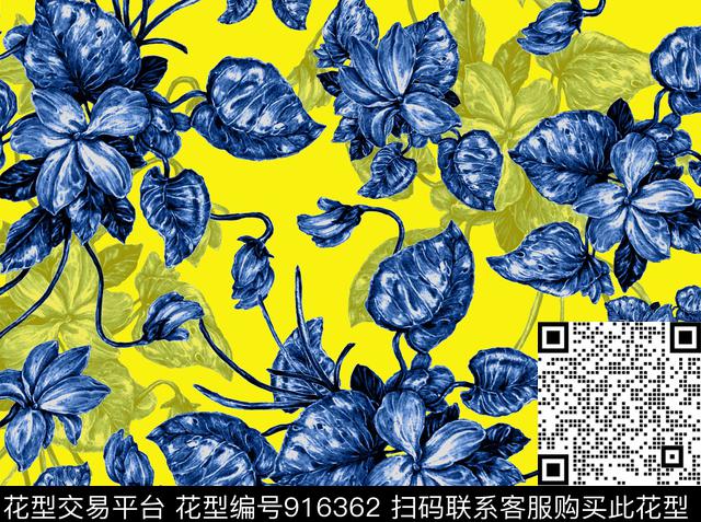 大牌风花卉小碎花数码印花华亿平台下载（图片编号: 916362） - 瓦栏（Walan）