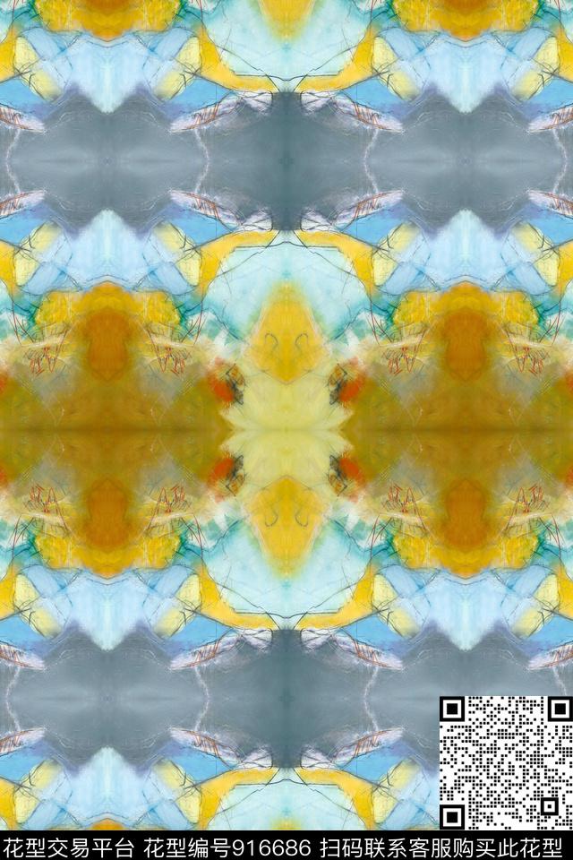 条纹万花筒特色条纹数码印花华亿平台下载（图片编号: 916686） - 瓦栏（Walan）