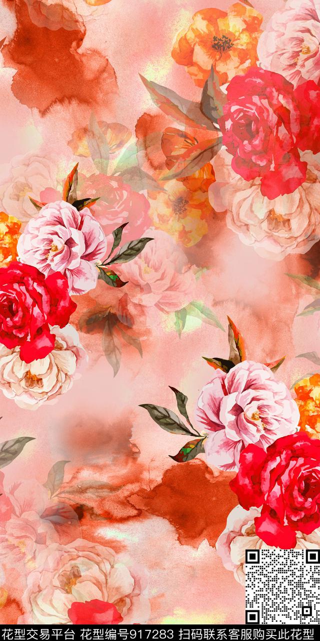 大牌风数码华亿平台花卉数码印花华亿平台下载（图片编号: 917283） - 瓦栏（Walan）