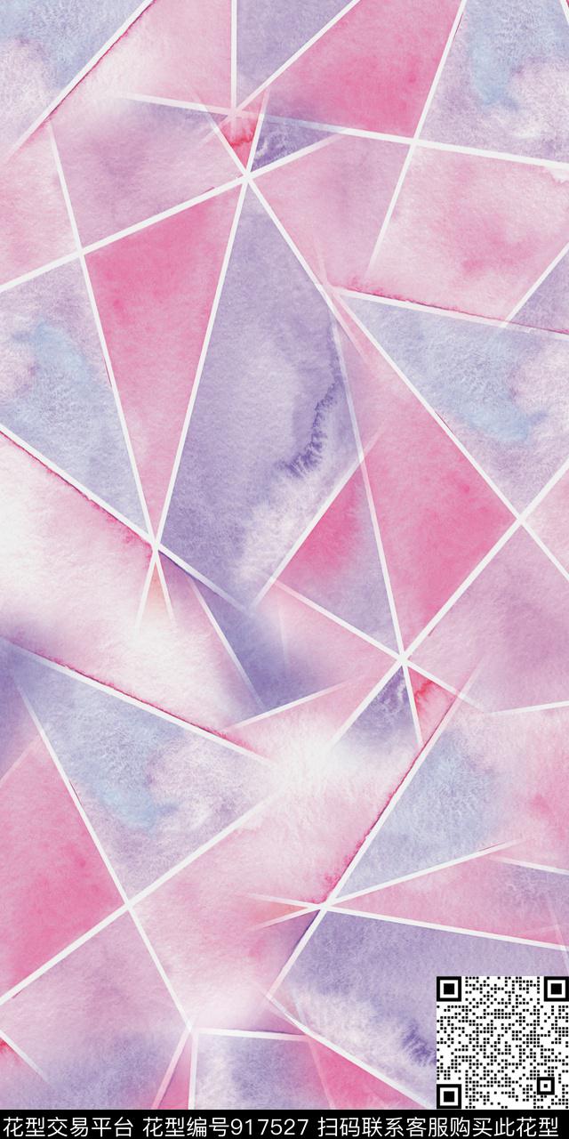 棉麻数码华亿平台几何数码印花华亿平台下载（图片编号: 917527） - 瓦栏（Walan）