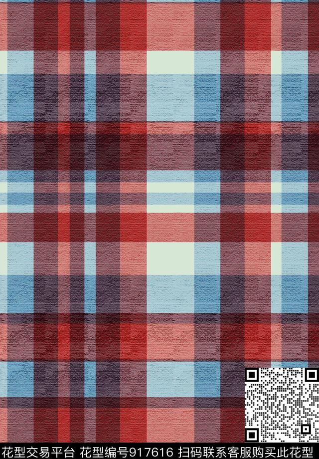 男装格子格子大牌风数码印花华亿平台下载（图片编号: 917616） - 瓦栏（Walan）