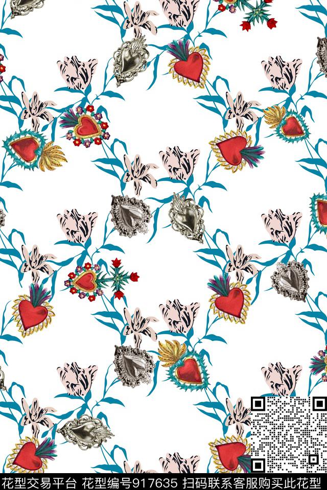 趣味矢量大牌风数码印花华亿平台下载（图片编号: 917635） - 瓦栏（Walan）