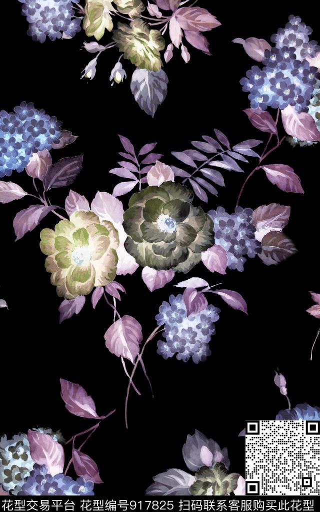 复古大牌风纹理数码印花华亿平台下载（图片编号: 917825） - 瓦栏（Walan）