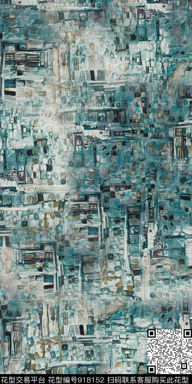 几何抽象3D立体数码印花华亿平台下载（图片编号: 918152） - 瓦栏（Walan）