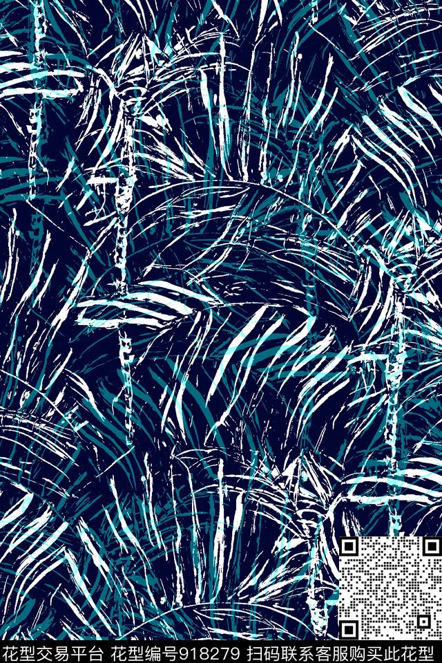 树枝潮牌肌理传统印花华亿平台下载（图片编号: 918279） - 瓦栏（Walan）