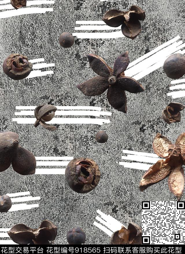 创意花卉茶包数码印花华亿平台下载（图片编号: 918565） - 瓦栏（Walan）