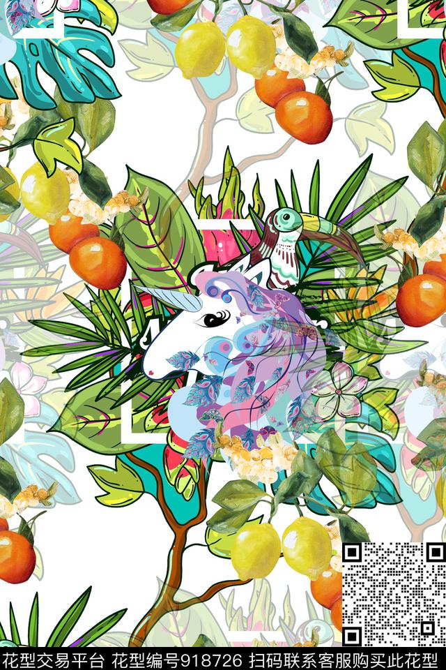 绿植树叶DOLCEGABBANA大牌风数码印花华亿平台下载（图片编号: 918726） - 瓦栏（Walan）