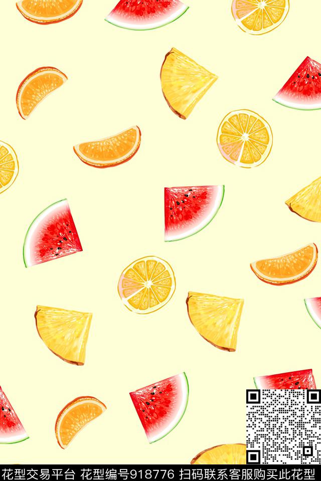 水果女装可爱数码印花华亿平台下载（图片编号: 918776） - 瓦栏（Walan）