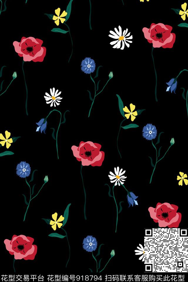 小碎花大牌风甜美淑女传统印花华亿平台下载（图片编号: 918794） - 瓦栏（Walan）