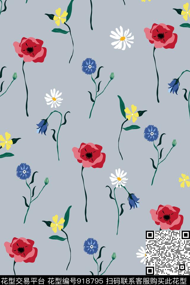 小碎花大牌风甜美淑女传统印花华亿平台下载（图片编号: 918795） - 瓦栏（Walan）