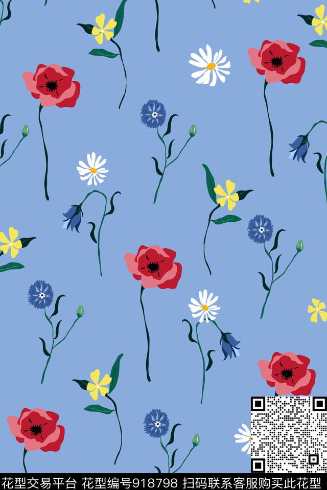 小碎花大牌风甜美淑女传统印花华亿平台下载（图片编号: 918798） - 瓦栏（Walan）