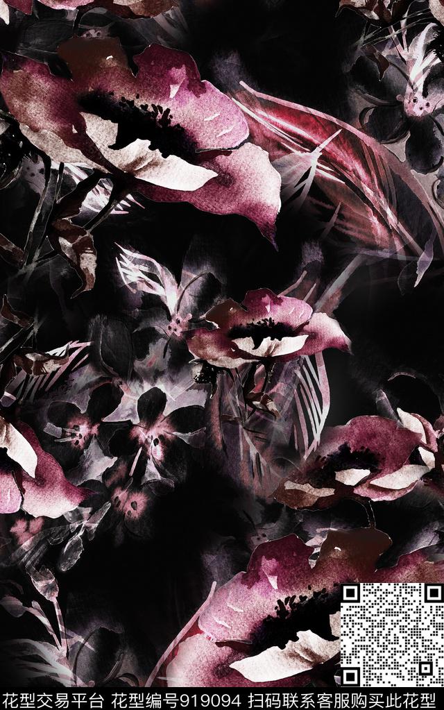 民族风复古大牌风数码印花华亿平台下载（图片编号: 919094） - 瓦栏（Walan）