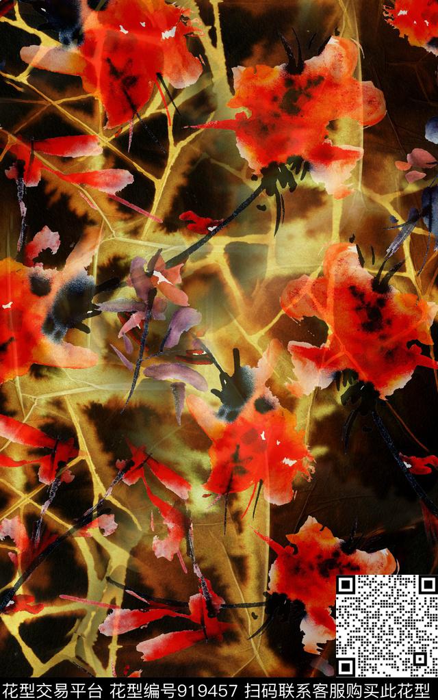 复古纹理数码印花华亿平台下载（图片编号: 919457） - 瓦栏（Walan）