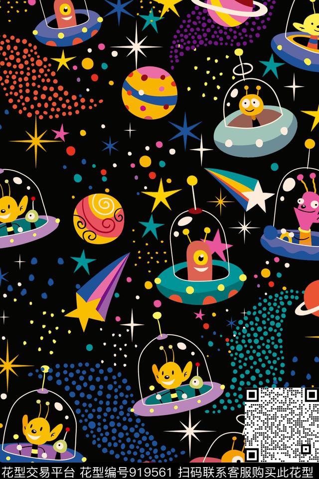 宇宙星星火箭数码印花华亿平台下载（图片编号: 919561） - 瓦栏（Walan）