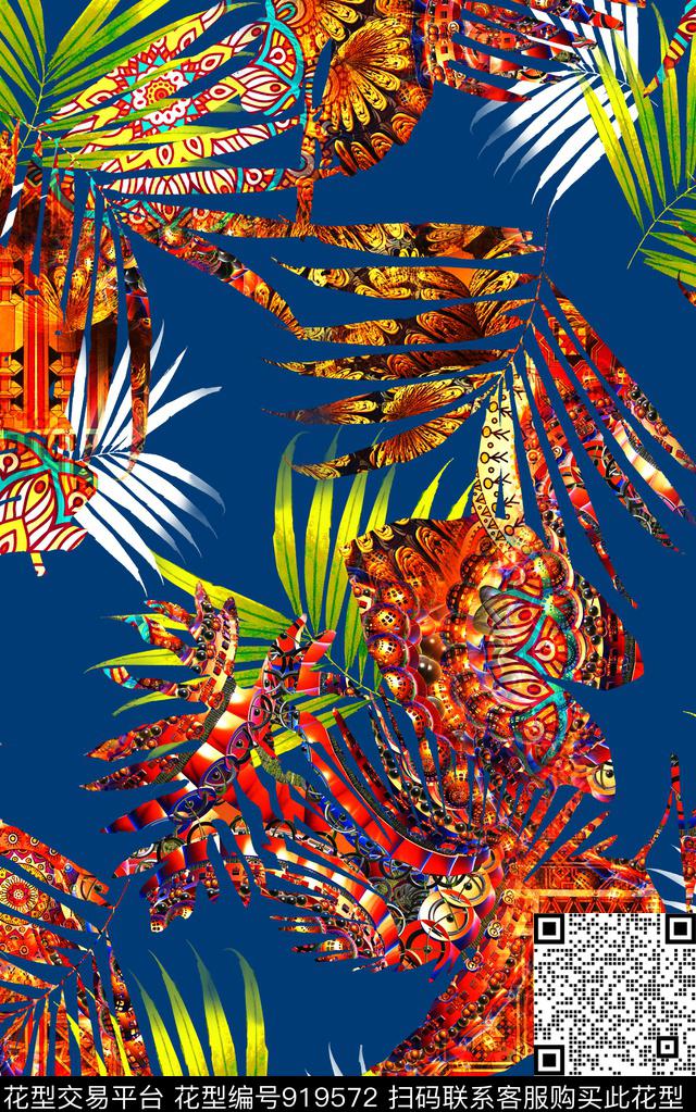 民族风波西米亚部落风数码印花华亿平台下载（图片编号: 919572） - 瓦栏（Walan）