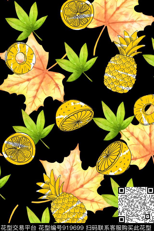 植物绿植树叶水果数码印花华亿平台下载（图片编号: 919699） - 瓦栏（Walan）