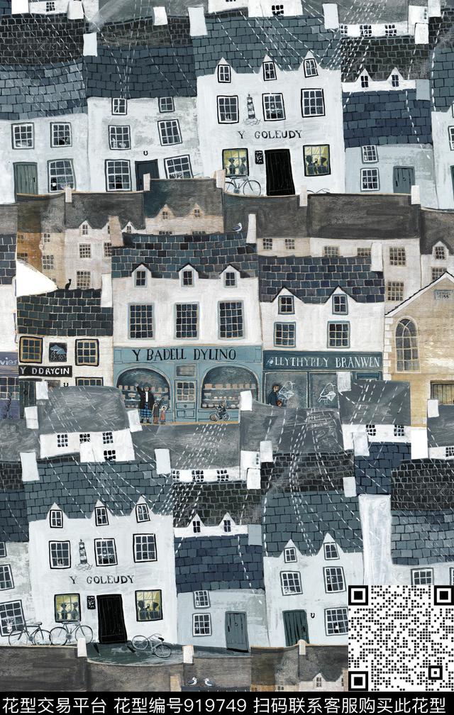 建筑房屋数码印花华亿平台下载（图片编号: 919749） - 瓦栏（Walan）