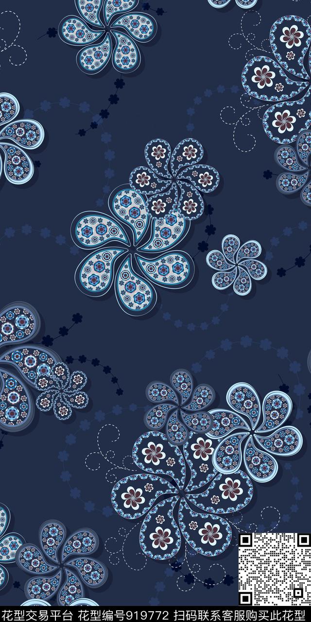 素雅衬衫大牌风传统印花华亿平台下载（图片编号: 919772） - 瓦栏（Walan）