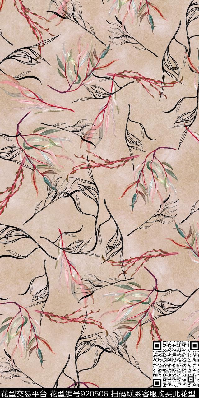 素雅数码华亿平台棉麻数码印花华亿平台下载（图片编号: 920506） - 瓦栏（Walan）