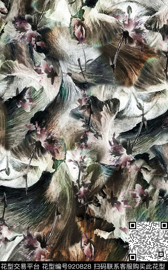 民族风复古纹理数码印花华亿平台下载（图片编号: 920828） - 瓦栏（Walan）