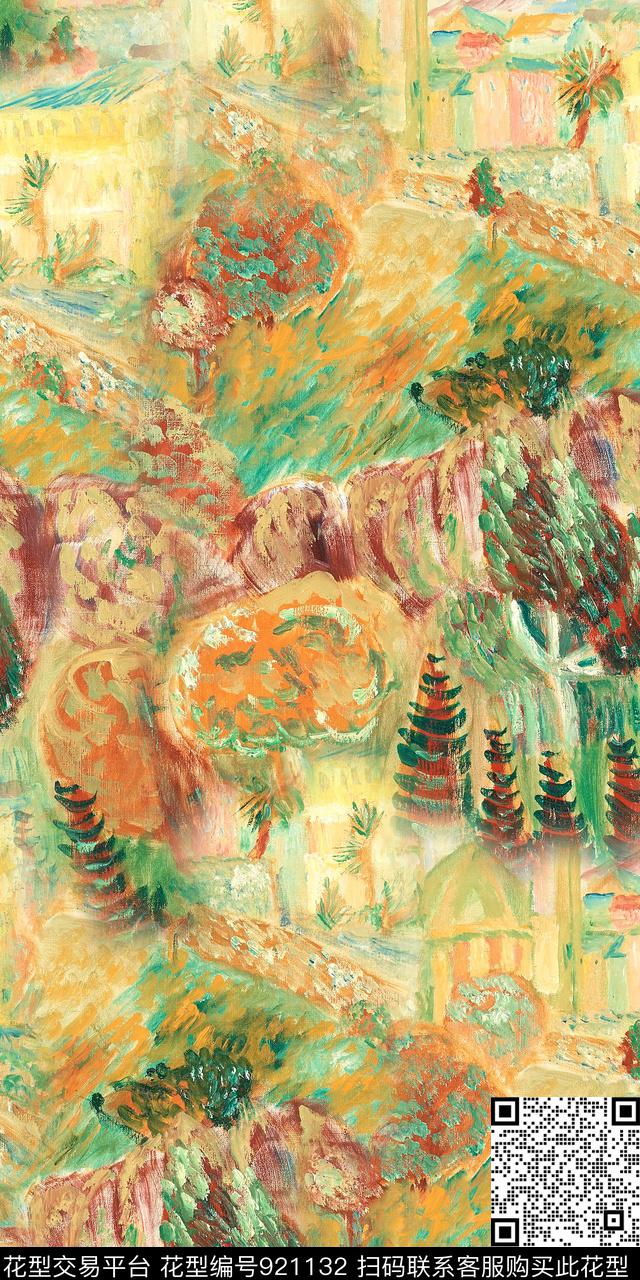 春夏华亿平台抽象素雅数码印花华亿平台下载（图片编号: 921132） - 瓦栏（Walan）