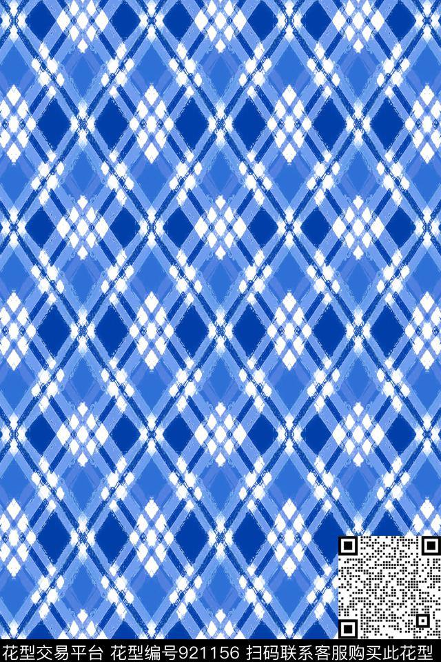 格子衫条纹菱形条纹数码印花华亿平台下载（图片编号: 921156） - 瓦栏（Walan）