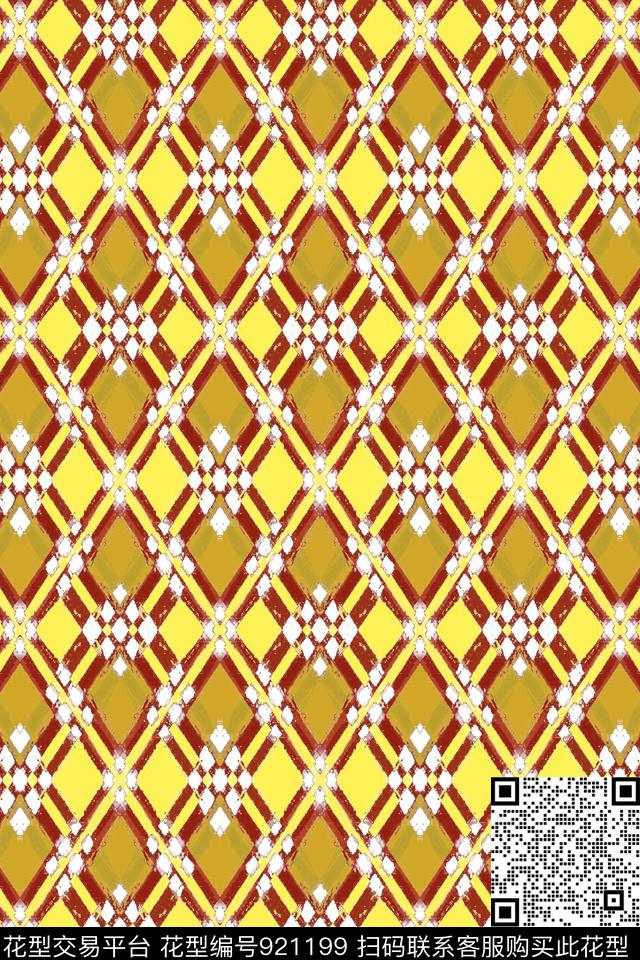 格子衫条纹菱形条纹数码印花华亿平台下载（图片编号: 921199） - 瓦栏（Walan）