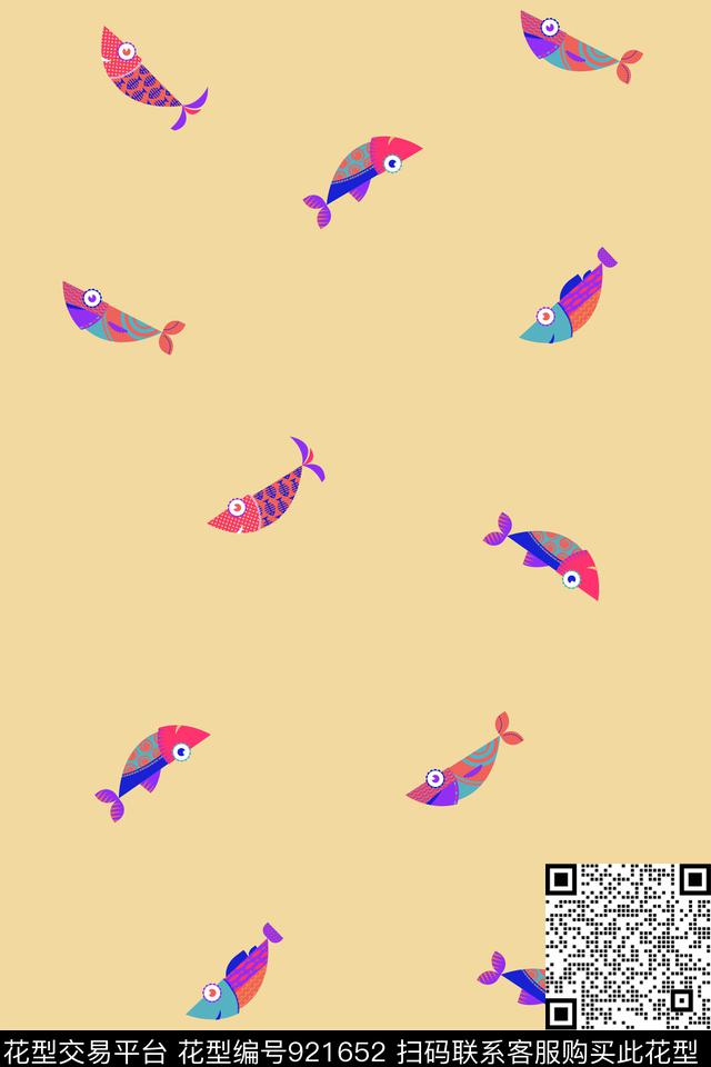 趣味卡通动物粉色传统印花华亿平台下载（图片编号: 921652） - 瓦栏（Walan）