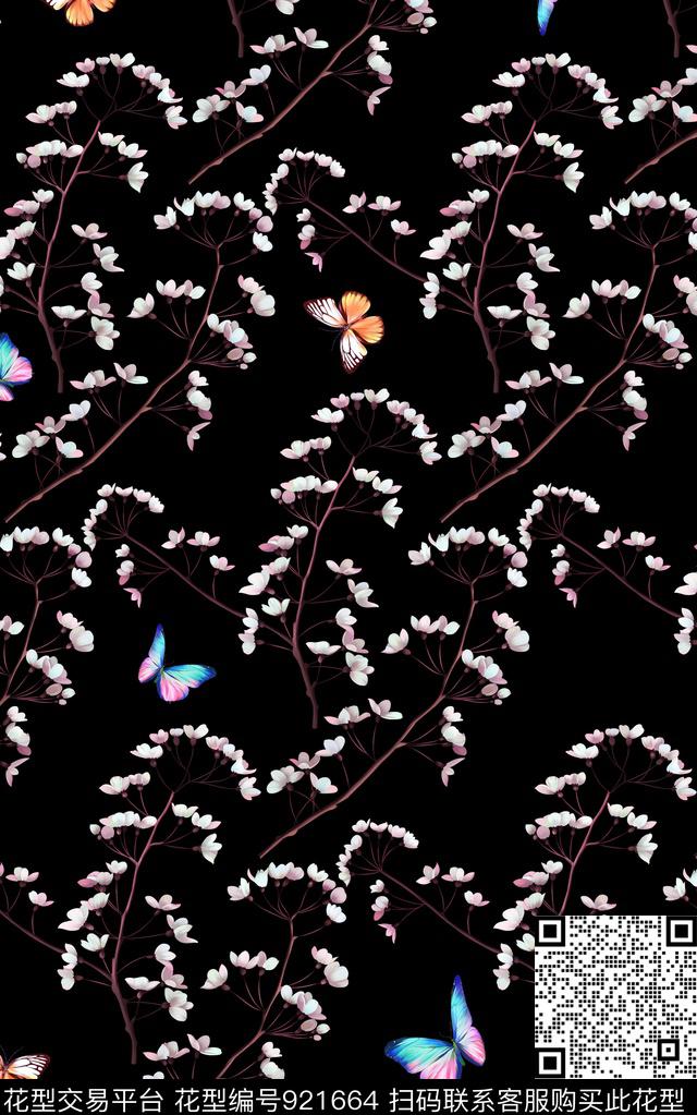 复古小碎花数码印花华亿平台下载（图片编号: 921664） - 瓦栏（Walan）