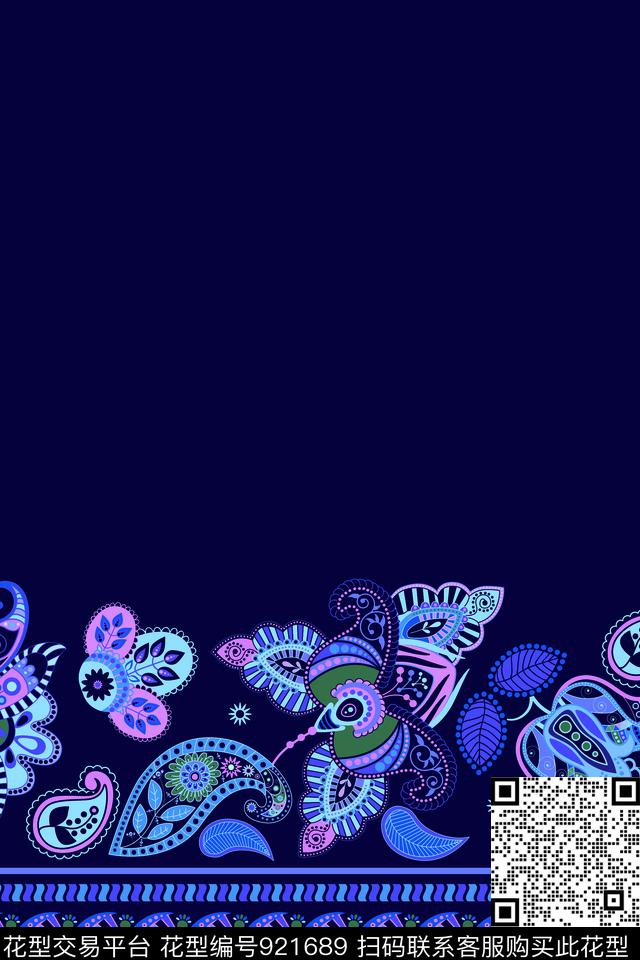 欧式定位花古典花纹漩涡传统印花华亿平台下载（图片编号: 921689） - 瓦栏（Walan）