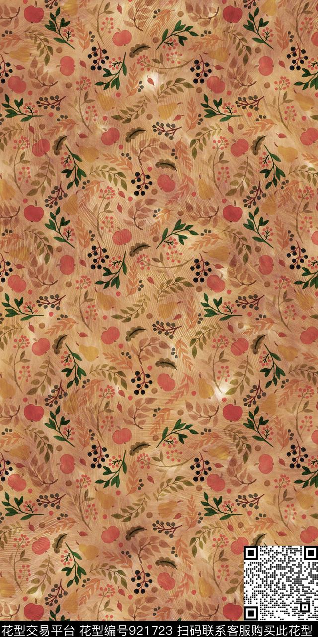 小碎花棉麻数码印花华亿平台下载（图片编号: 921723） - 瓦栏（Walan）