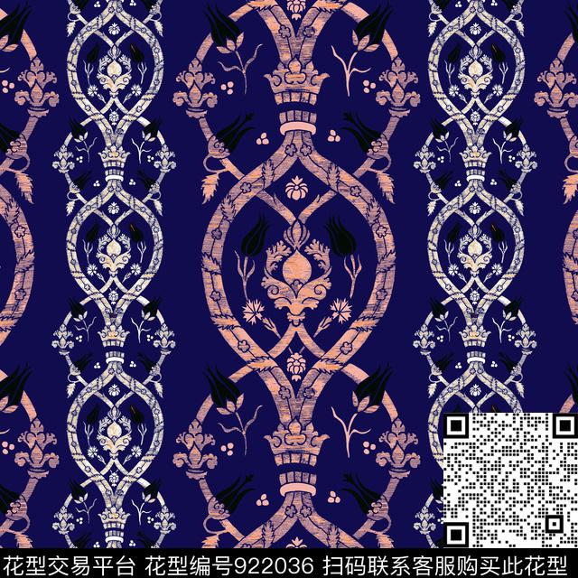 秋冬华亿平台佩斯利纹几何花卉数码印花华亿平台下载（图片编号: 922036） - 瓦栏（Walan）