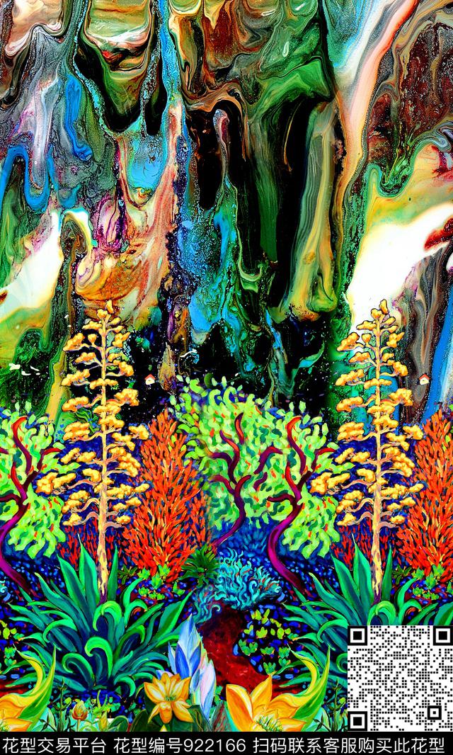 风景景观油画华亿平台数码印花华亿平台下载（图片编号: 922166） - 瓦栏（Walan）