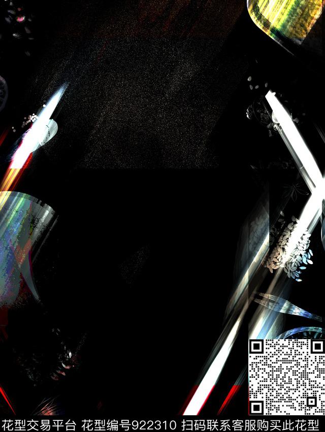 几何抽象年轻女性数码印花华亿平台下载（图片编号: 922310） - 瓦栏（Walan）