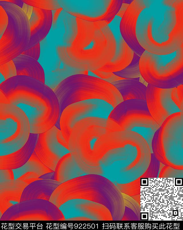 手绘花卉金属创意数码印花华亿平台下载（图片编号: 922501） - 瓦栏（Walan）