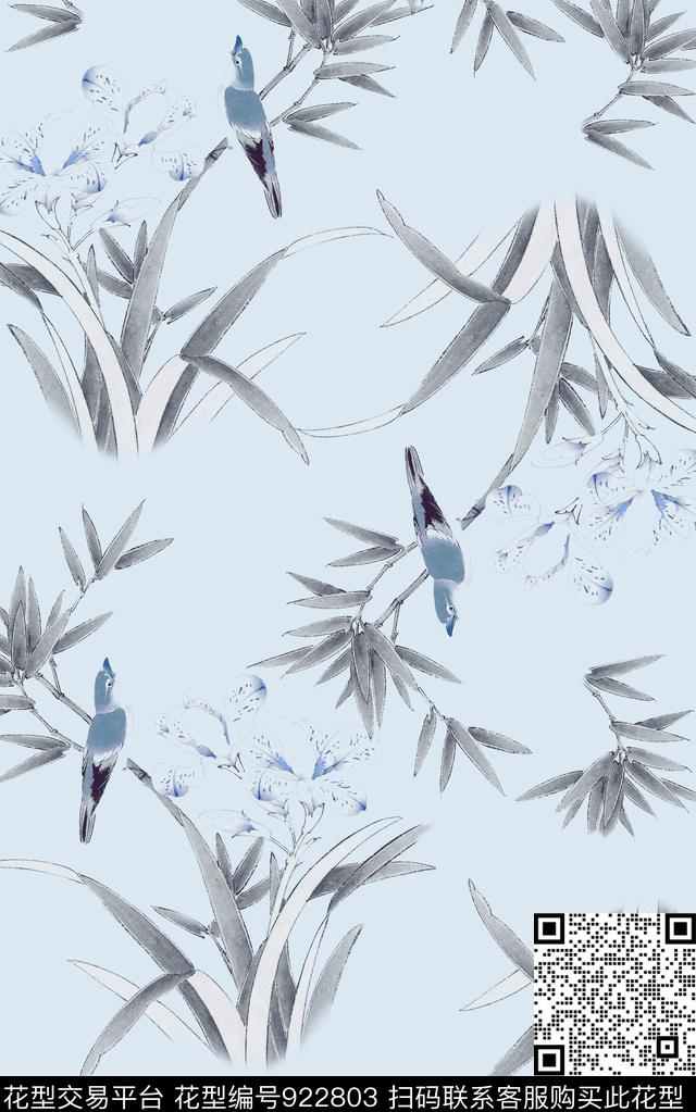 花卉民族风复古数码印花华亿平台下载（图片编号: 922803） - 瓦栏（Walan）