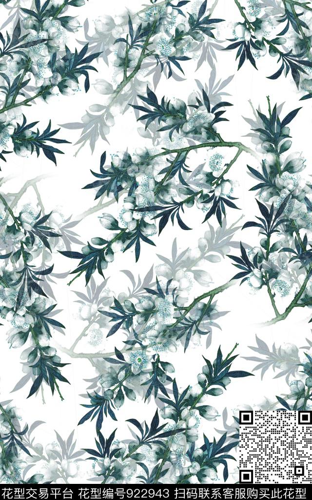 花卉民族风复古数码印花华亿平台下载（图片编号: 922943） - 瓦栏（Walan）