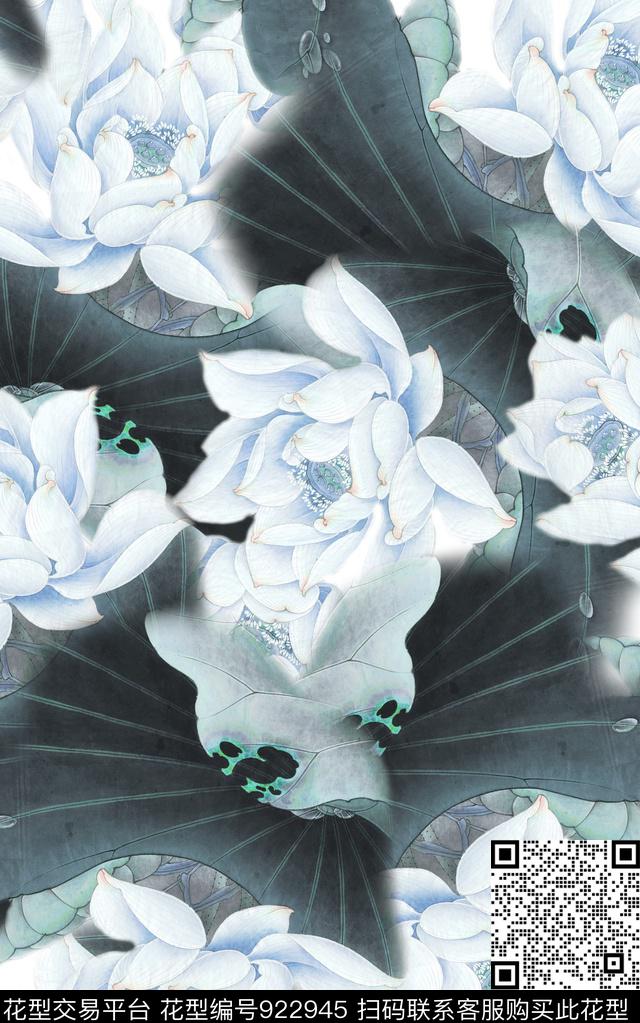 花卉民族风复古数码印花华亿平台下载（图片编号: 922945） - 瓦栏（Walan）