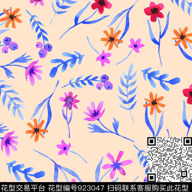 花卉植物大牌风数码印花华亿平台下载（图片编号: 923047） - 瓦栏（Walan）