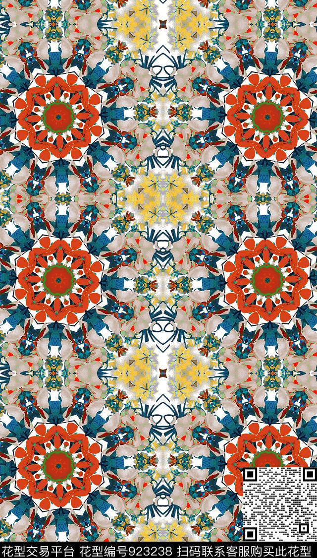 连衣裙数码华亿平台几何数码印花华亿平台下载（图片编号: 923238） - 瓦栏（Walan）