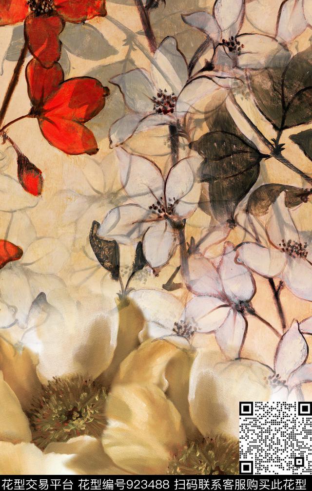 民族风几何条纹数码印花华亿平台下载（图片编号: 923488） - 瓦栏（Walan）