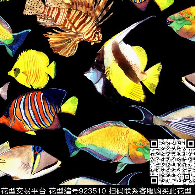 卡通动物动物花卉中国风数码印花华亿平台下载（图片编号: 923510） - 瓦栏（Walan）