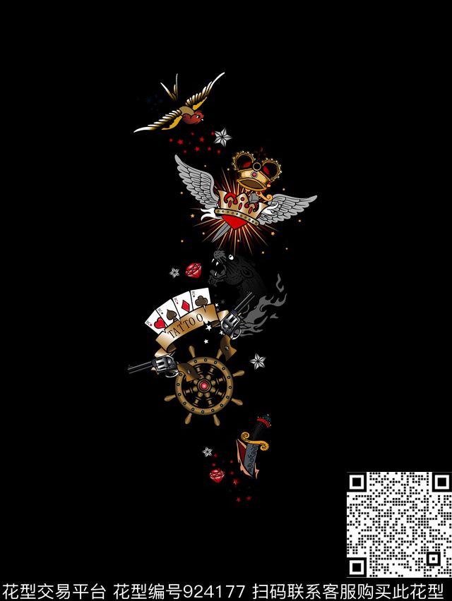 男装定位花大牌风数码印花华亿平台下载（图片编号: 924177） - 瓦栏（Walan）